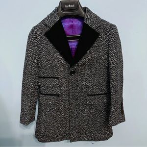 Issac Mizrahi Velvet Lapel Peacoat Size 4T